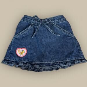Vtg Y2K Miss Spider's Sunny Patch Friends Jean Skirt Girls Size 9 Months RARE